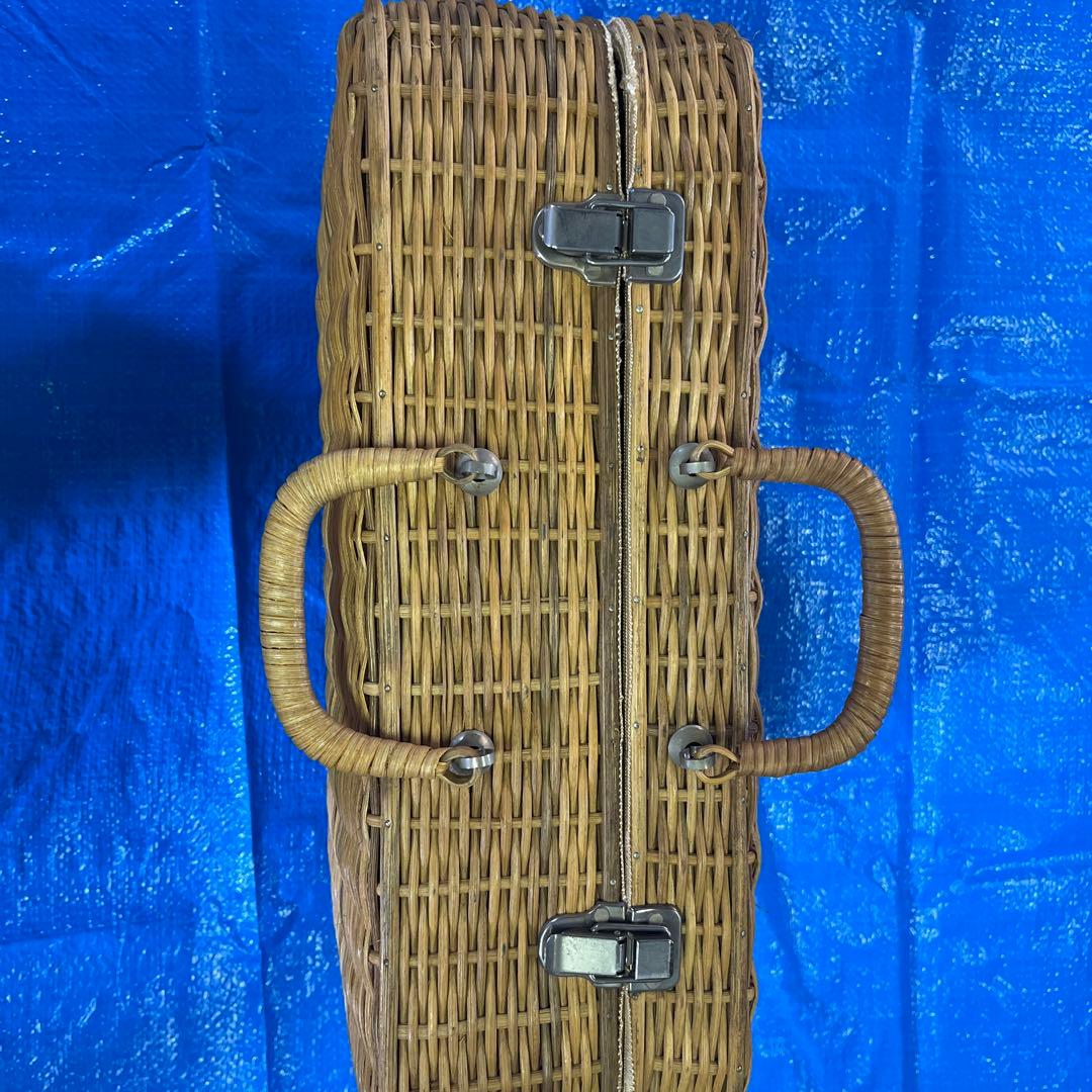 竹籘トランクバスケット 中古品