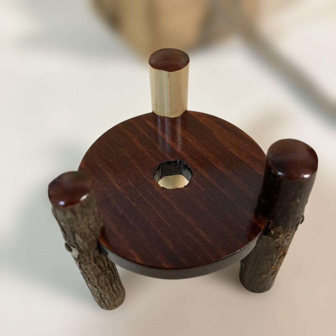 茶道具 松竹梅 蓋置 幹斎作 共箱