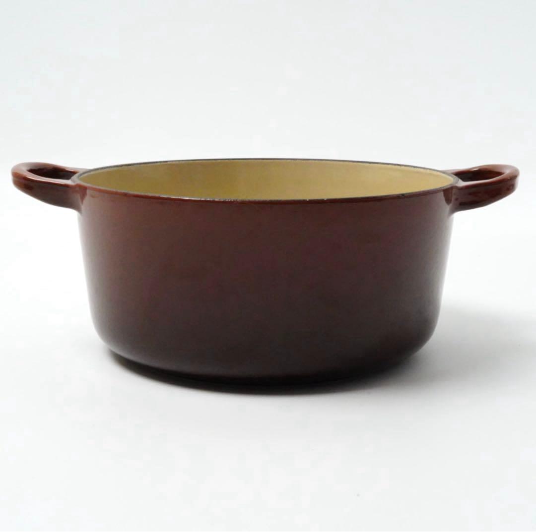 【美品】LE CREUSET　ココット ロンド チェスナット　18cm