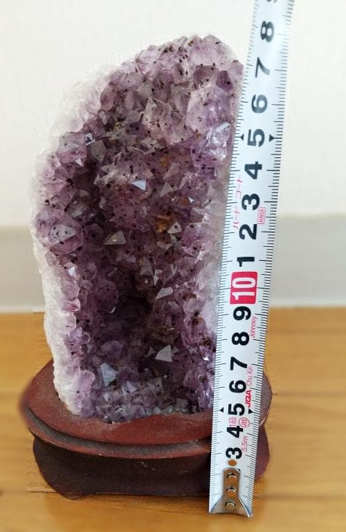 天然石 ：アメジストクラスター（重量：1764ｇ） 台座付き：空間浄化・癒し