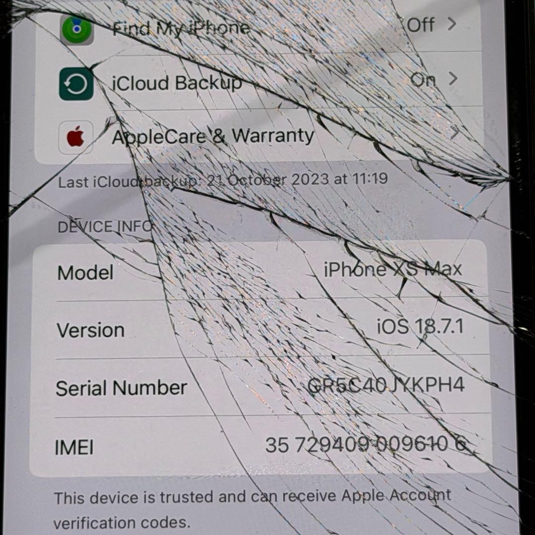 海外版 Apple iPhone Xs Max 256GB スペースグレー