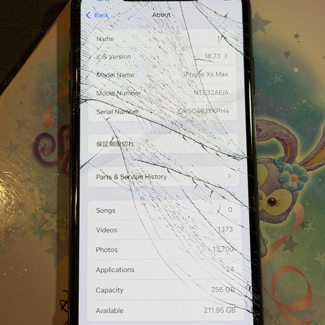 海外版 Apple iPhone Xs Max 256GB スペースグレー