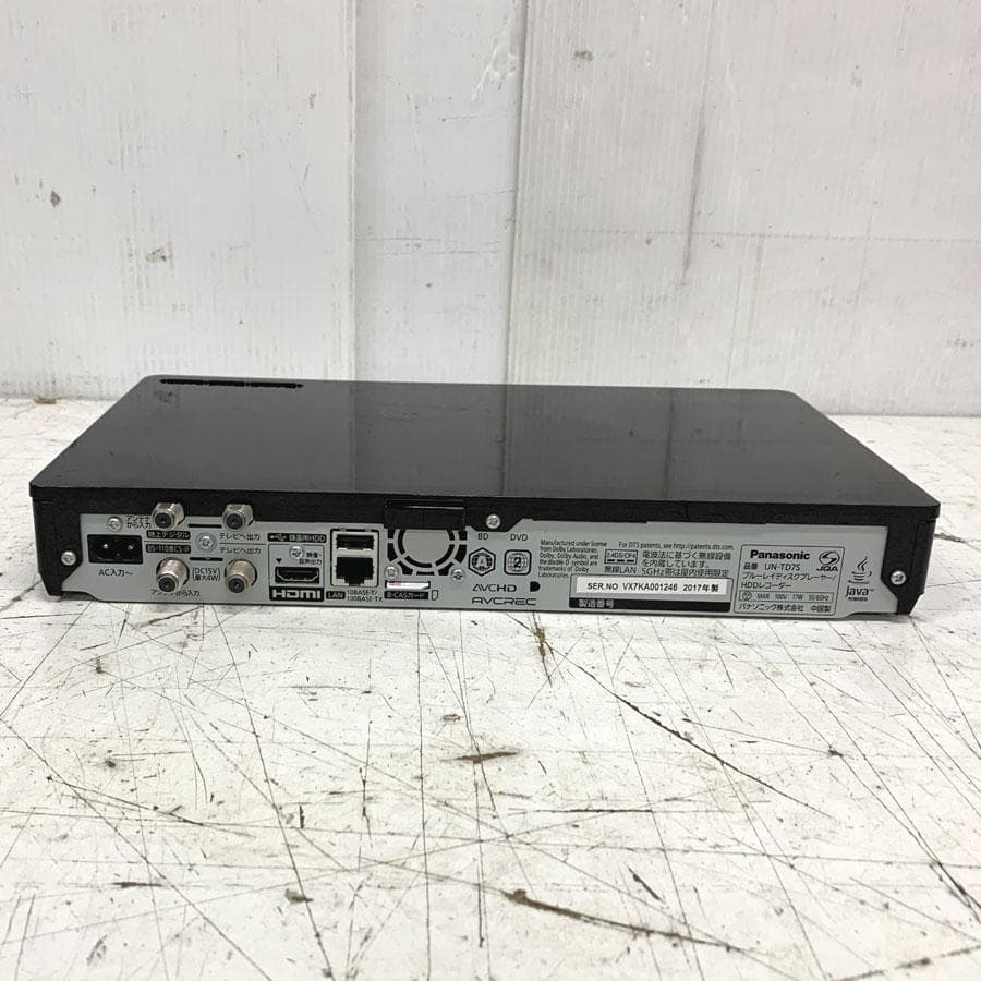 パナソニック ビエラ ブルーレイディスクHDDレコーダー UN-15TD7