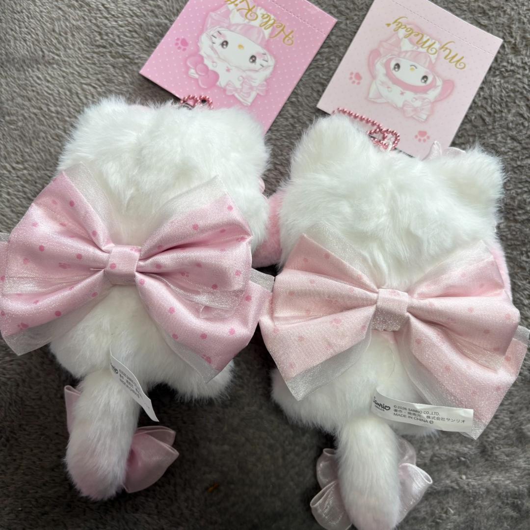 ❤︎お顔厳選❤︎ミルキーこねこ　マスコットホルダー　ぬいぐるみ　キティ　マイメロ