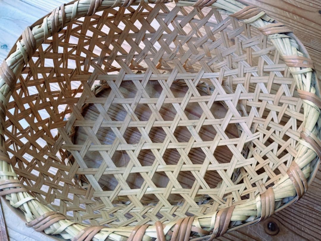 鳥越竹細工　小物入れ　碗籠