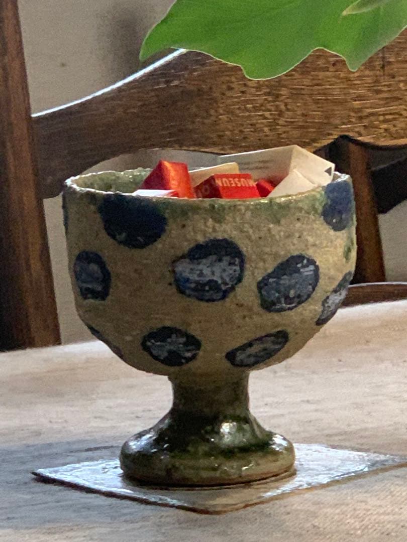 キムホノ　　ゴブレット　デザートカップ　ドット　新品　未使用　初期作品　刻印あり