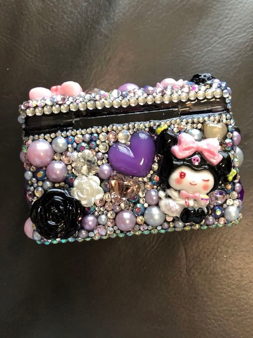 IQOSデコケース全面埋め尽くし 紫黒♡