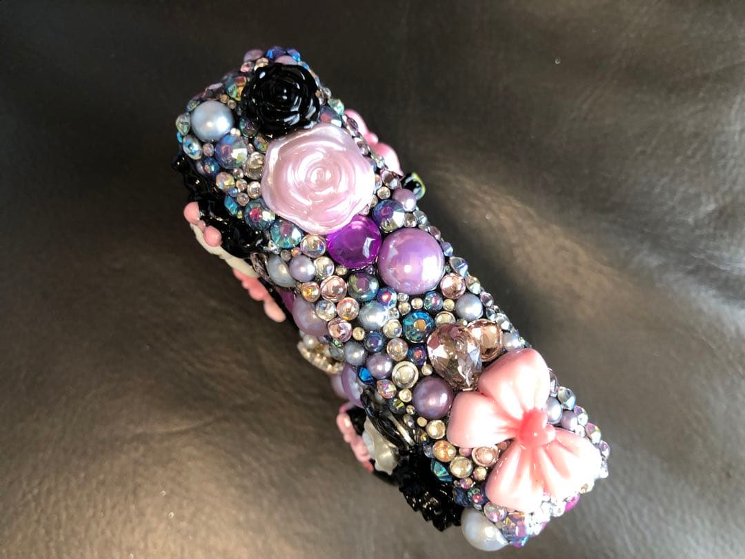 IQOSデコケース全面埋め尽くし 紫黒♡