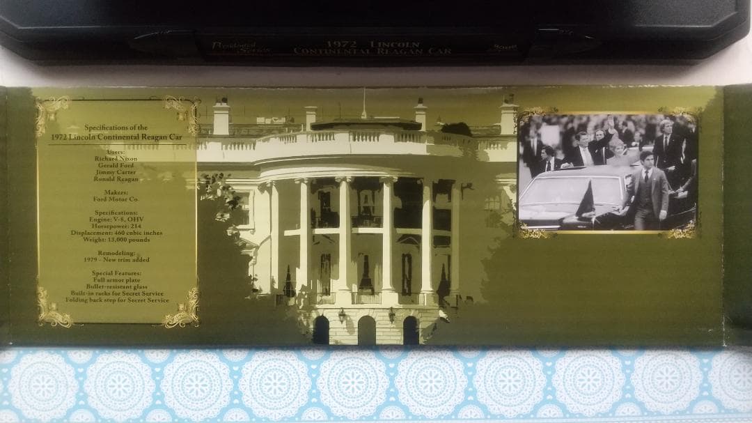 ミニカー 1972 Lincoln Continental Reagan Car 1:24