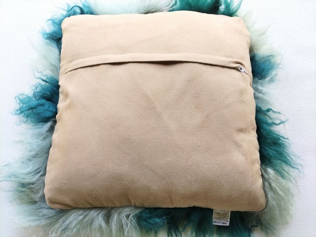 ニチロ毛皮 ムートン クッション 3色 美品