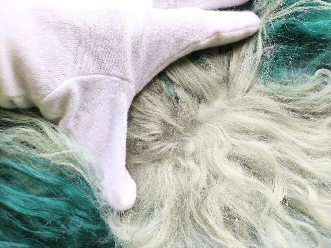 ニチロ毛皮 ムートン クッション 3色 美品