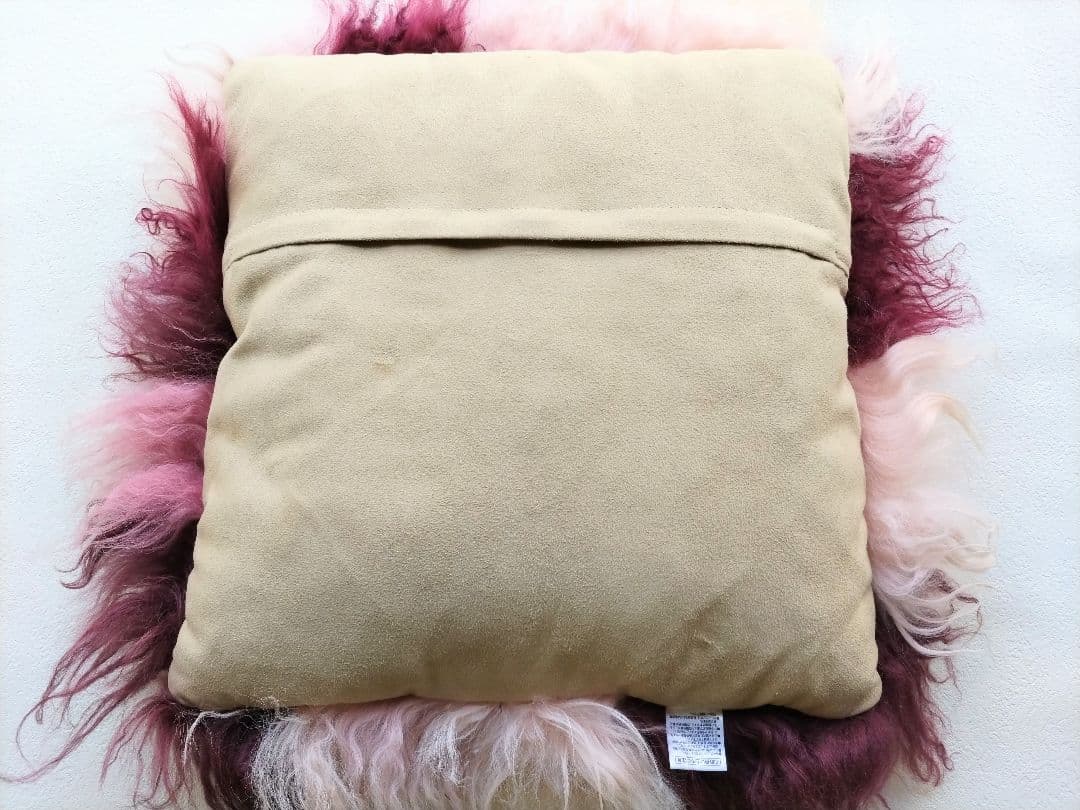 ニチロ毛皮 ムートン クッション 3色 美品