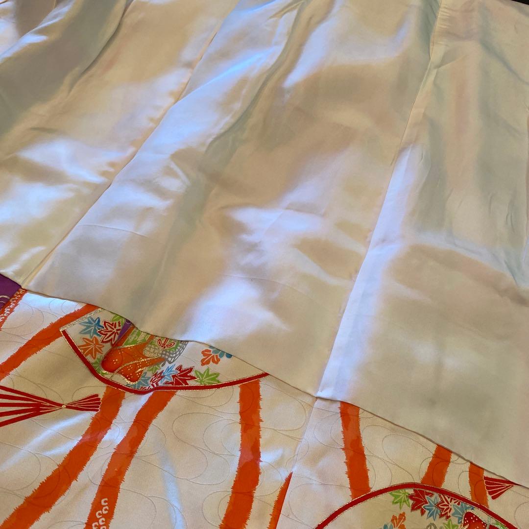 アンティーク 七五三 五歳〜七歳 着物 作り帯 フルセット 扇子 立涌紋 正絹