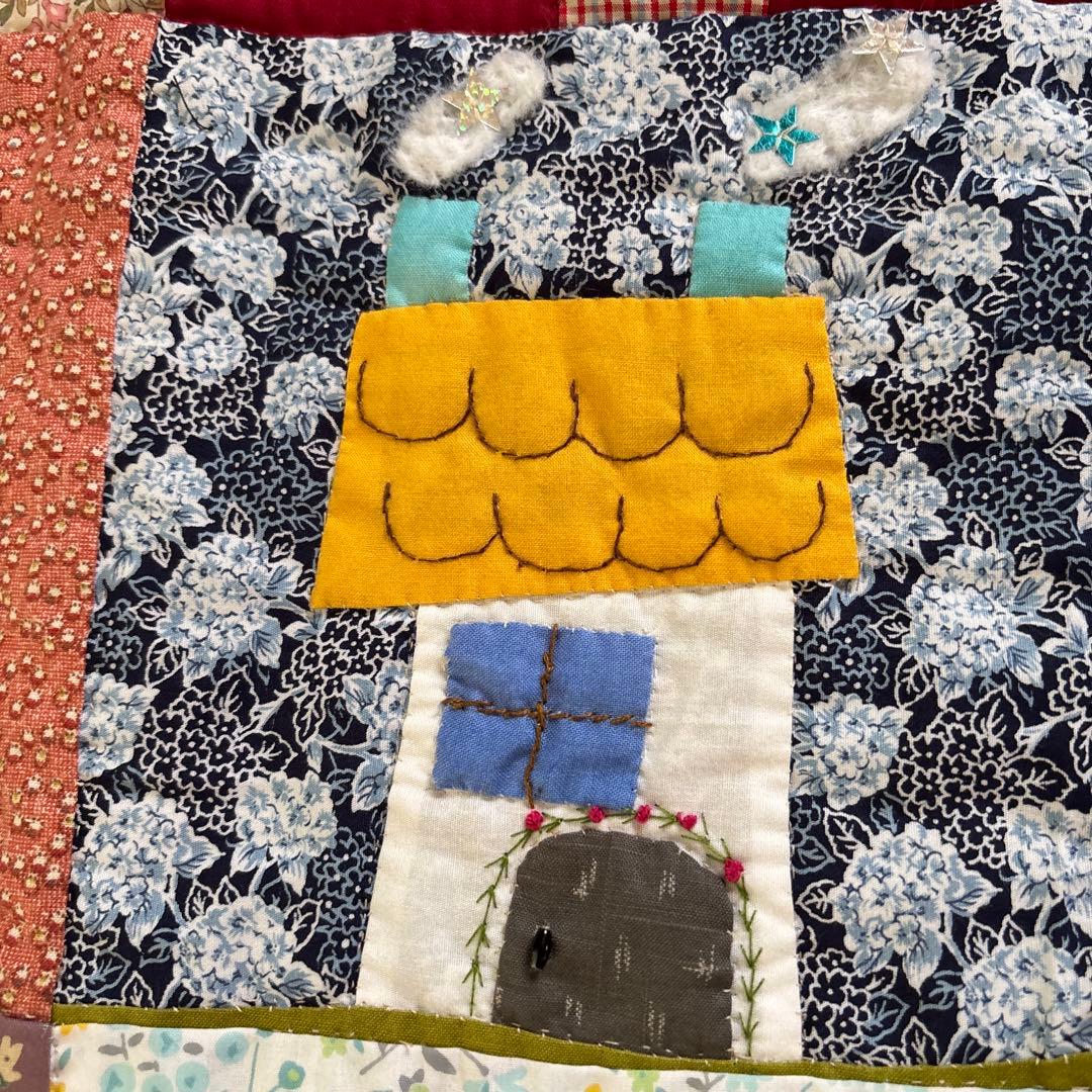 パッチワーク　キルト　タペストリー　刺繍　アップリケ　BIGサイズ