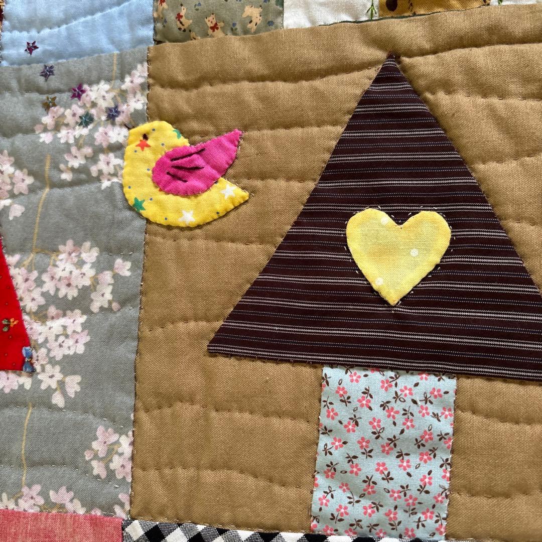 パッチワーク　キルト　タペストリー　刺繍　アップリケ　BIGサイズ