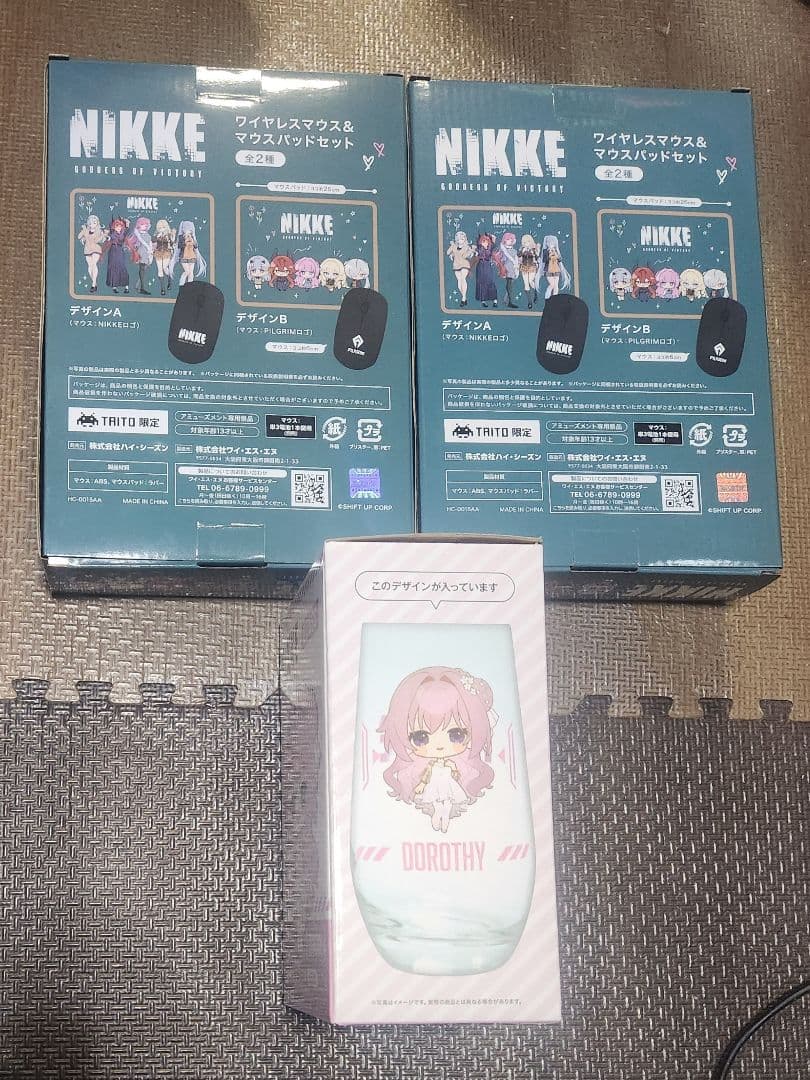 NIKKE フィギュア マウス&マウスパッド、グラス 7個セットセット