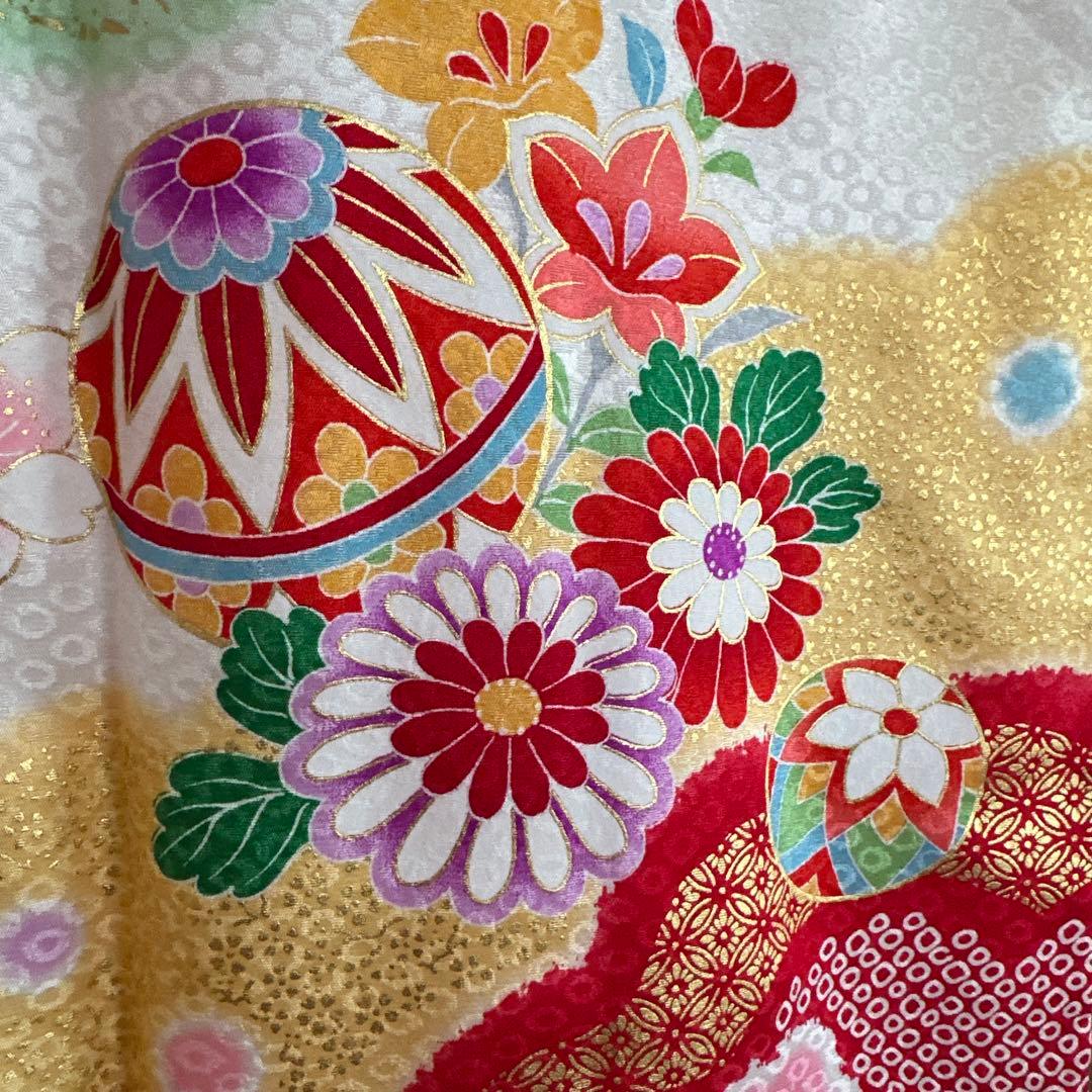 ７歳着物　七五三　正絹　お着物　６点セット