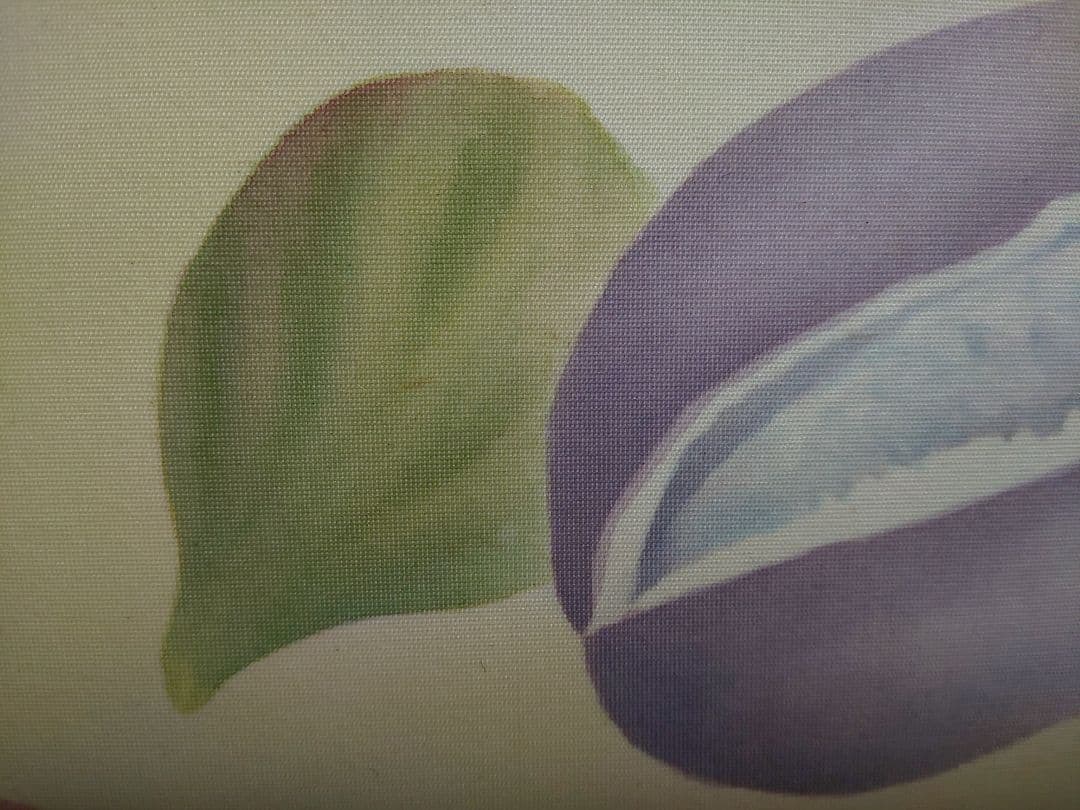 絵画 額縁付き 絹本 アケビとイチジク