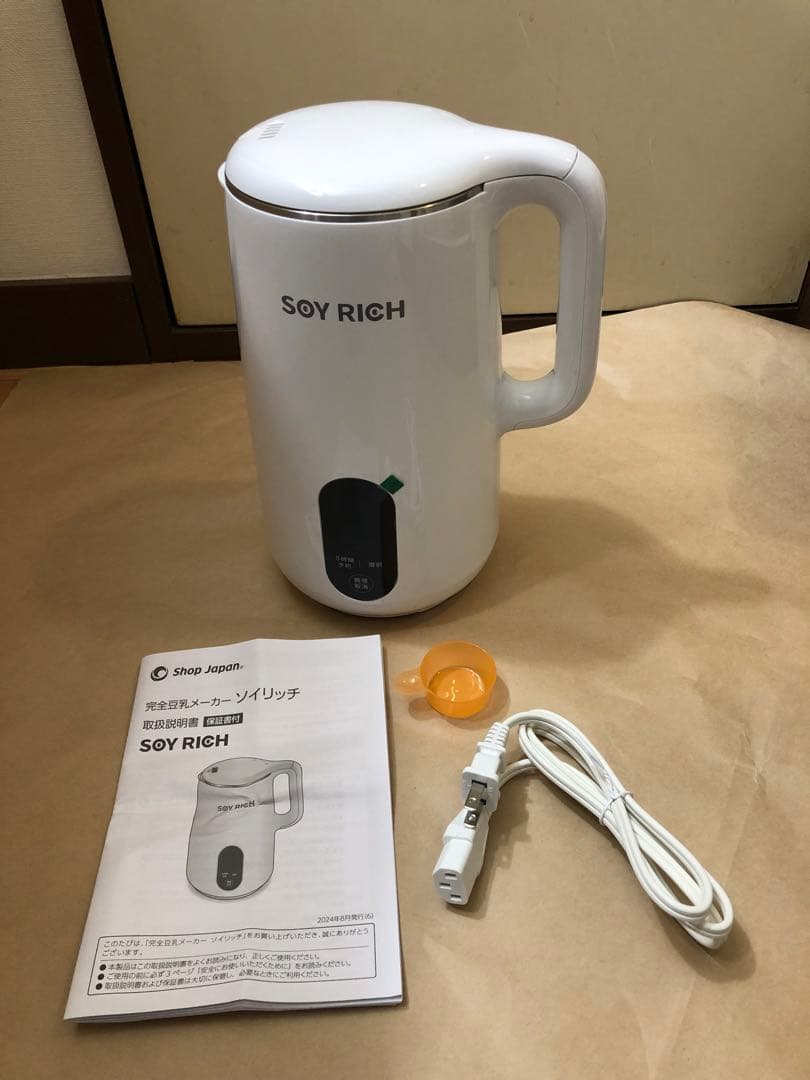 未使用　ソイリッチ SOY RICH 完全豆乳メーカー ショップジャパン