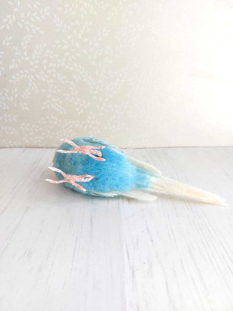 羊毛フェルト　セキセイインコ