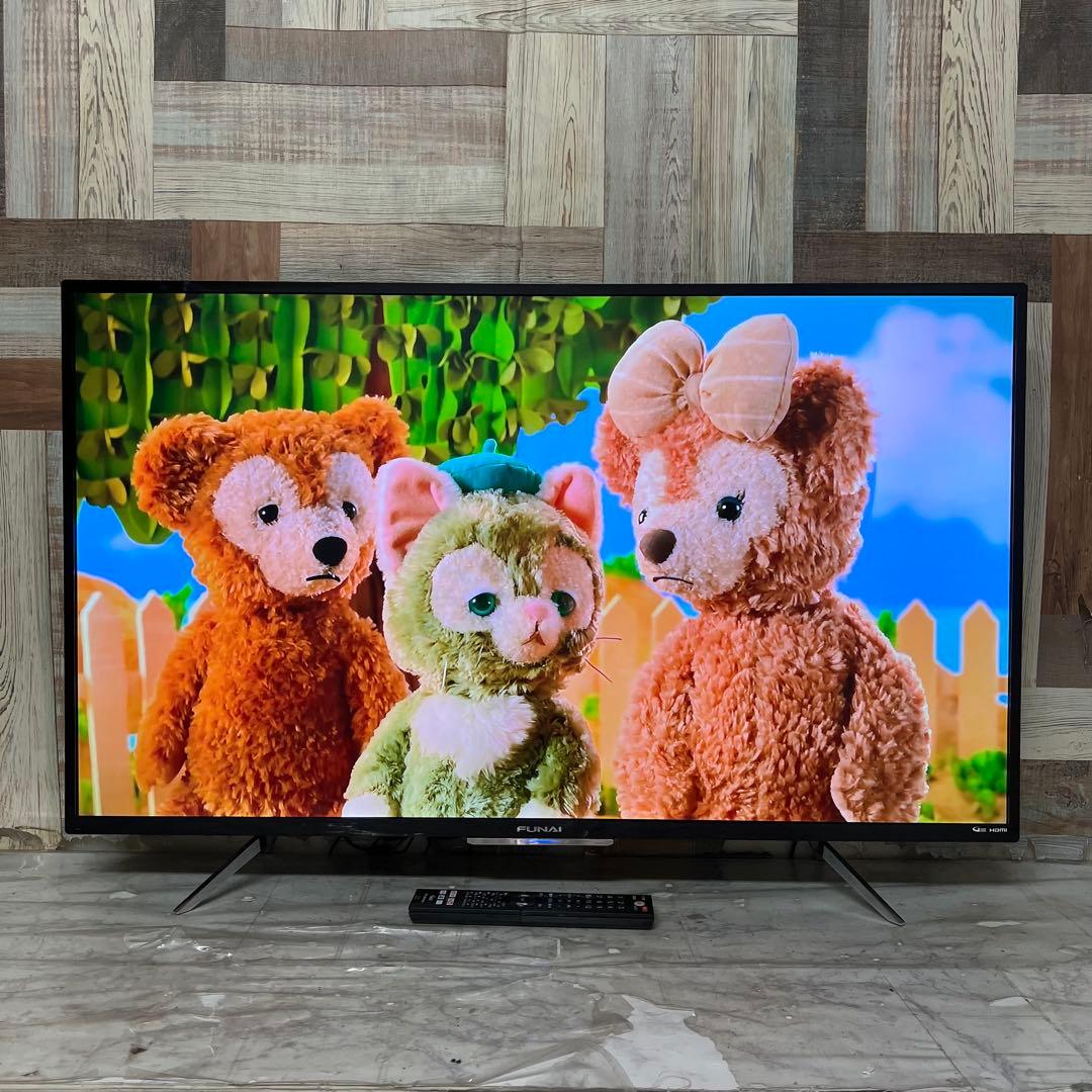全国送料込❣️フナイ43型 4K液晶テレビWチューナーYouTubeネトフリ視聴可