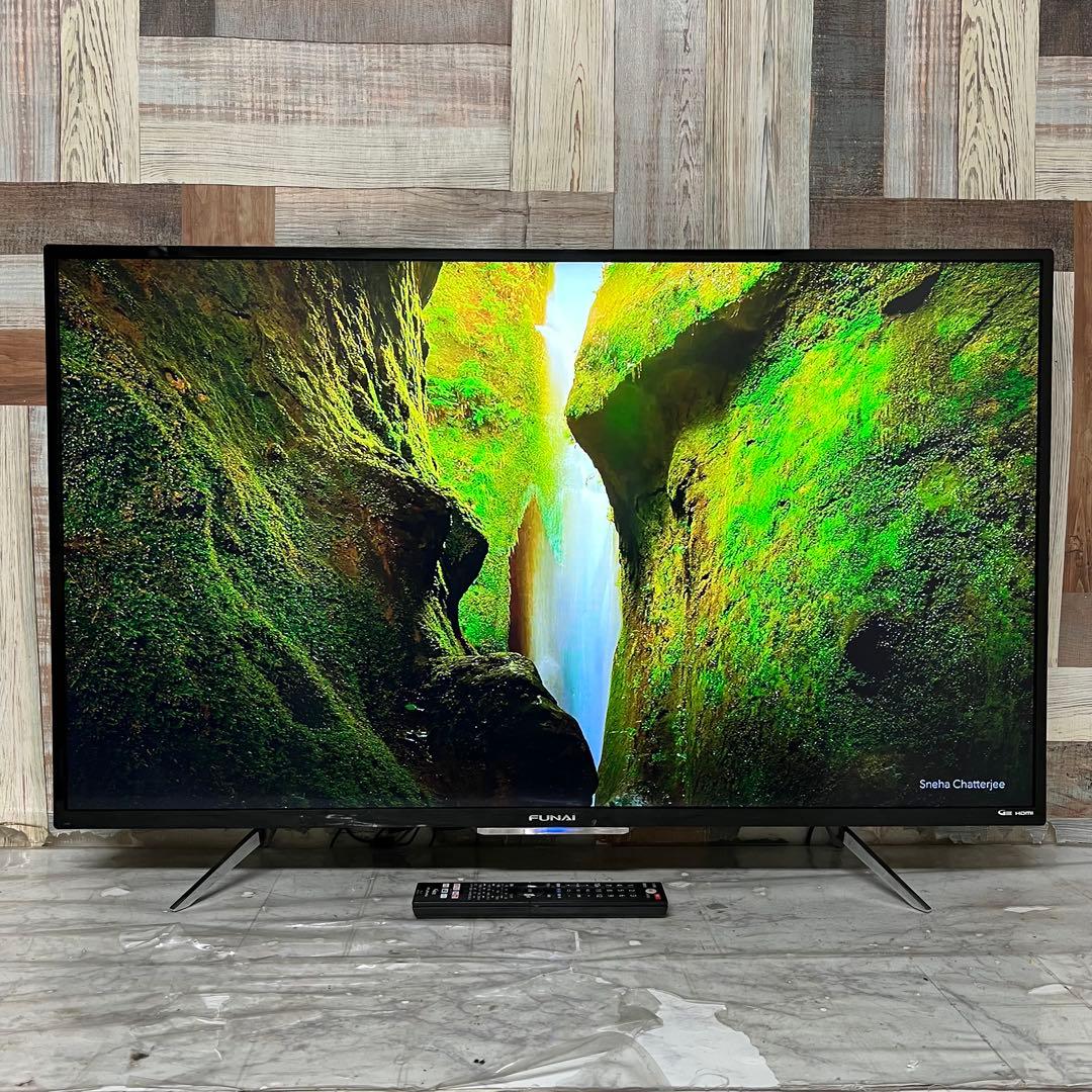 全国送料込❣️フナイ43型 4K液晶テレビWチューナーYouTubeネトフリ視聴可