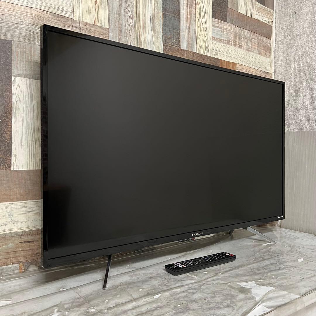 全国送料込❣️フナイ43型 4K液晶テレビWチューナーYouTubeネトフリ視聴可