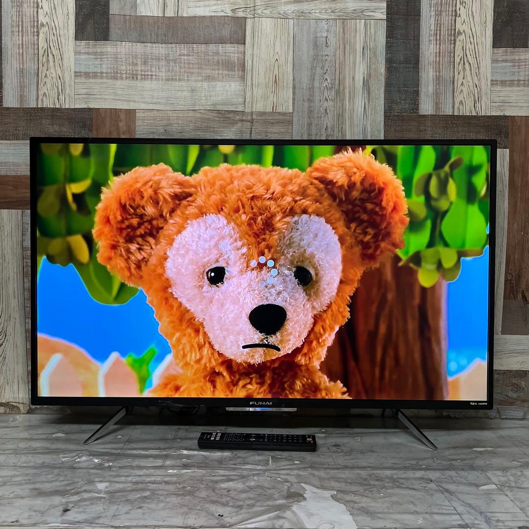 全国送料込❣️フナイ43型 4K液晶テレビWチューナーYouTubeネトフリ視聴可