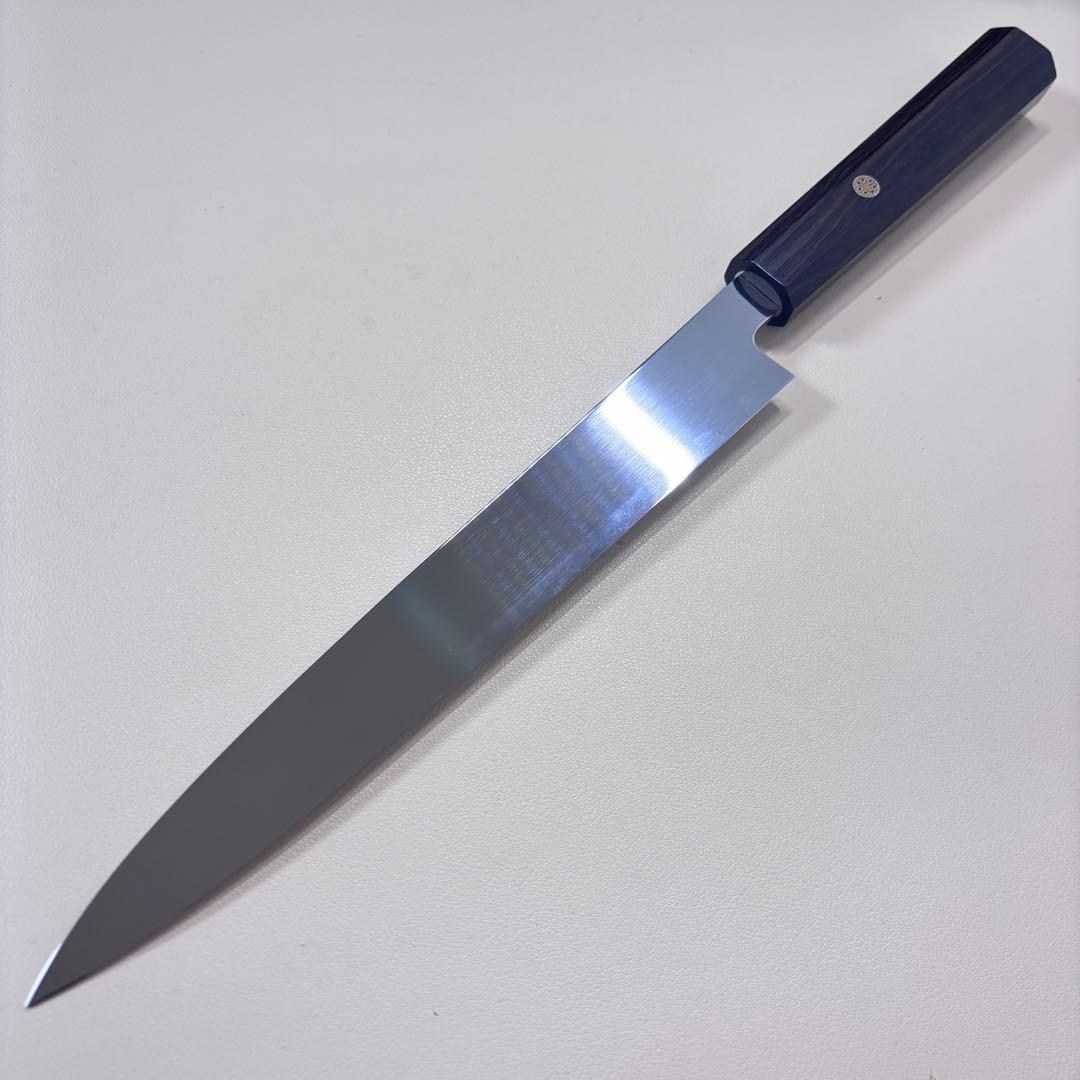 240mm柳刃包丁 鏡面 黒檀八角柄八角柄 刺身包丁 全鋼-