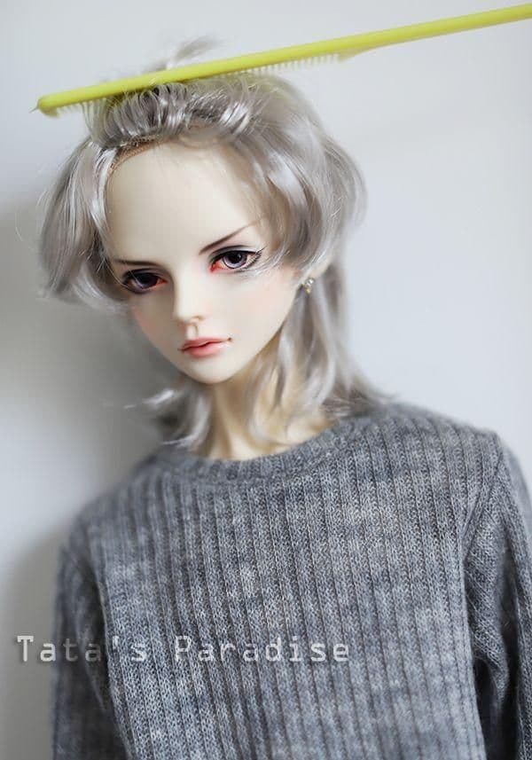 AX70 BJD 1/3 人形 ドール　用ウィッグ カツラ 耐熱 ハンドメイド