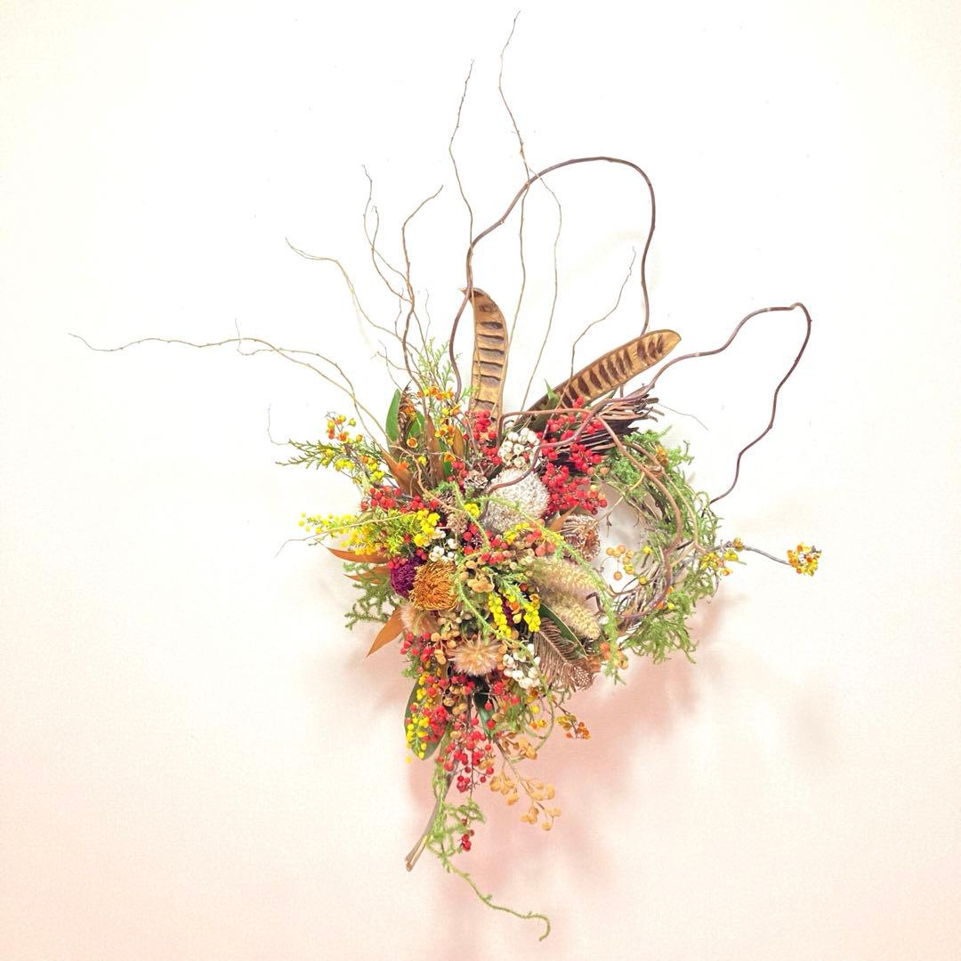 新春創作スワッグ　バンクシア＆ホウオウボク