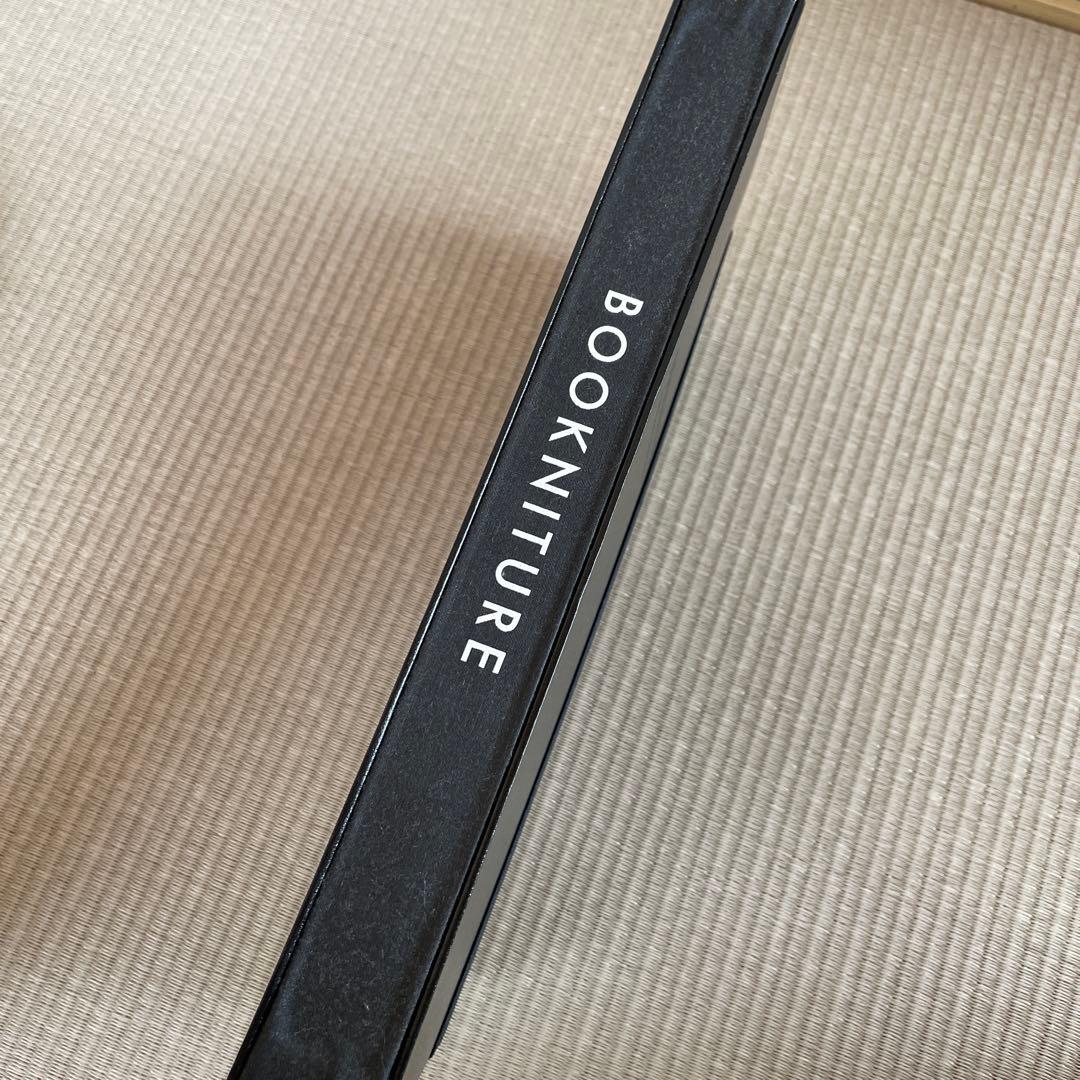 BOOKNITURE ブックニチュア 折りたたみ椅子 スツール レザーブラック黒