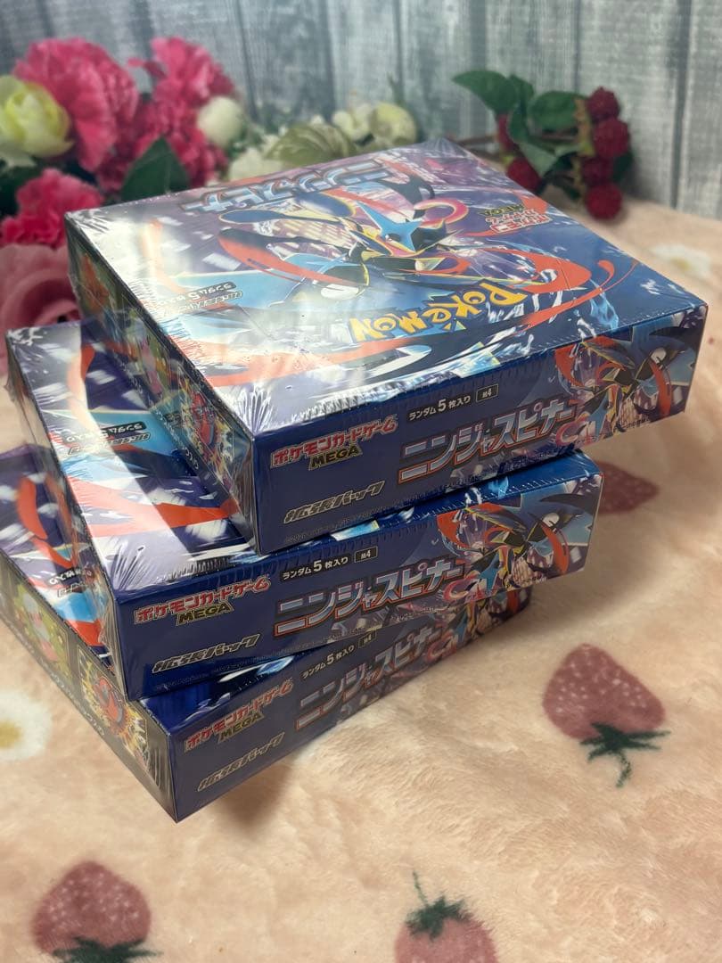 ポケモンカードゲーム☆ニンジャスピナー3BOX☆新品未開封シュリンク付き
