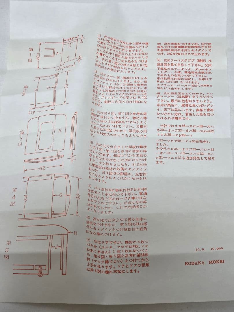 ☆HOゲージ☆ペーパーキット☆スハ☆スハニ☆オハ☆オハフ☆小高☆未組立て☆箱付き