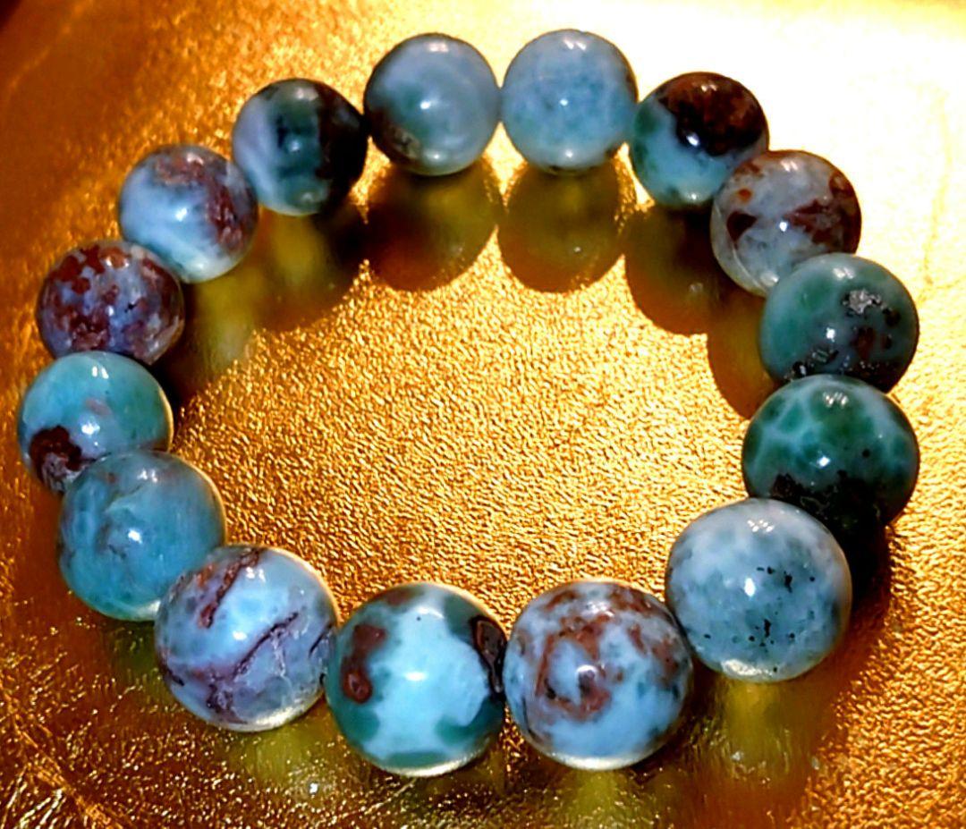 【女性ホルモンを整える】希少✦チョコレートラリマーのブレスレット