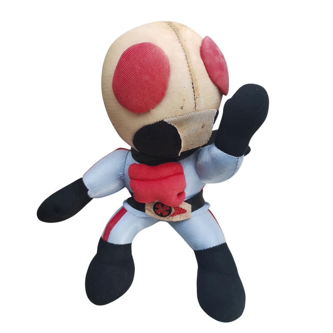 仮面ライダーX 90年代 レトロ ぬいぐるみ 中型 メンテ済