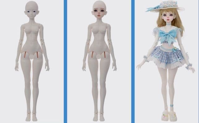 AX140 BJD 1/4 ドール本体 belinda球体関節人形 ハンドメイド