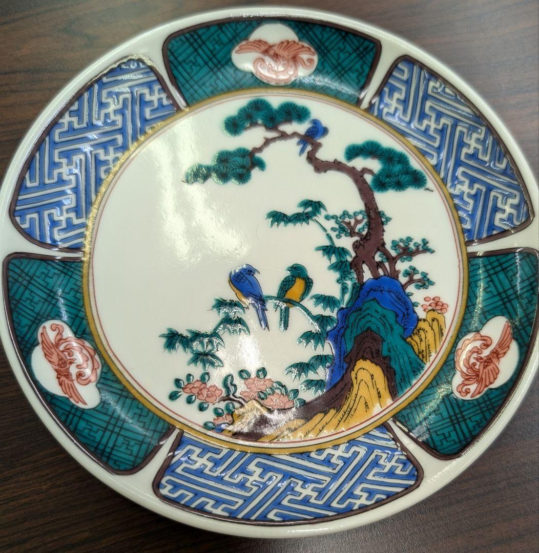九谷焼 歴代画 6枚皿揃え 中皿 永楽 木米 飯田屋 庄三 吉田屋 古九谷