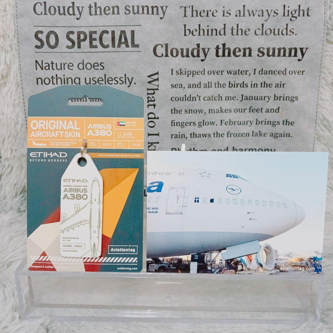 ☆エティハド航空☆ Aviationtag A380 A6APA タグ ポスカ付