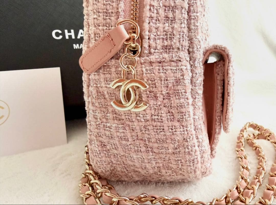 【新品未使用】CHANEL リュック　ツイード　ピンク　ノベルティ