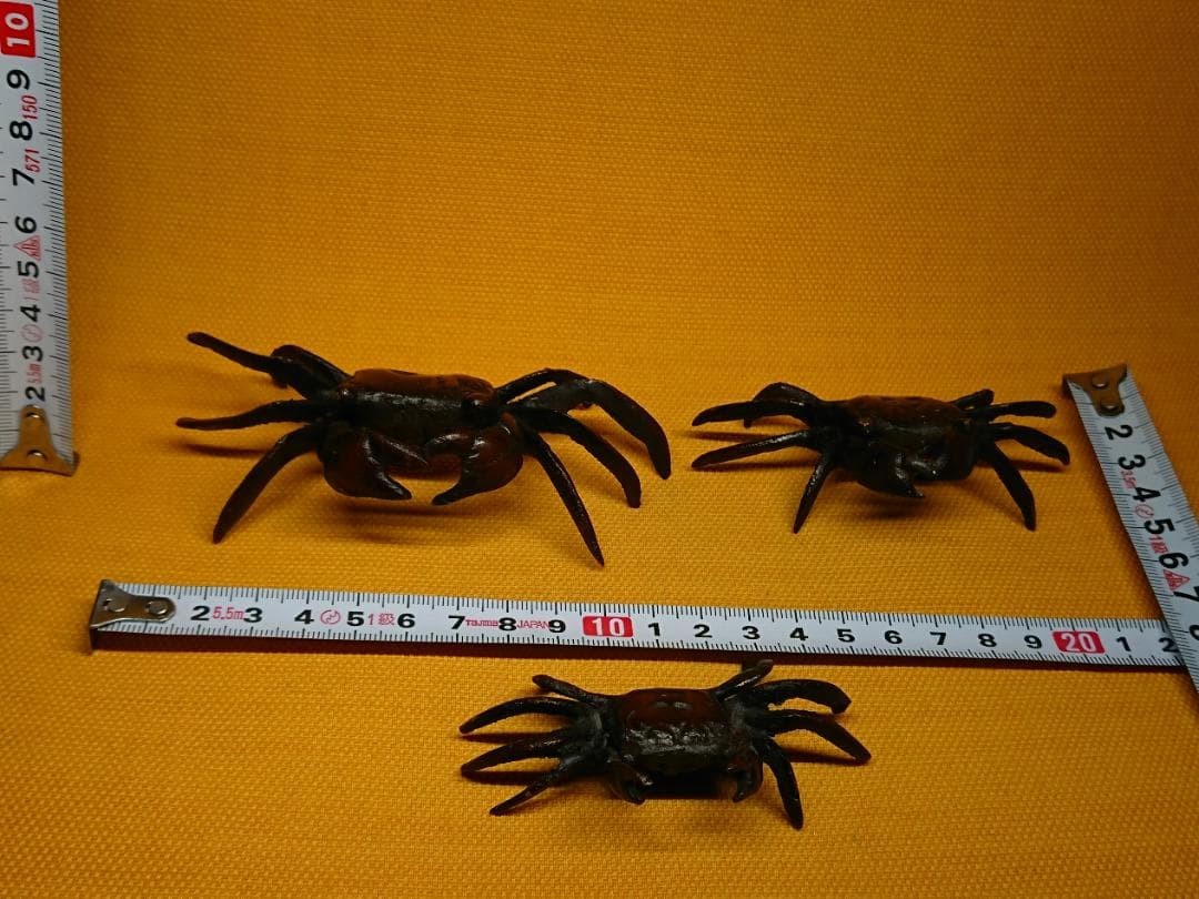 カニ　蟹　銅製　置物　インテリア　工芸品　美術品　A2788