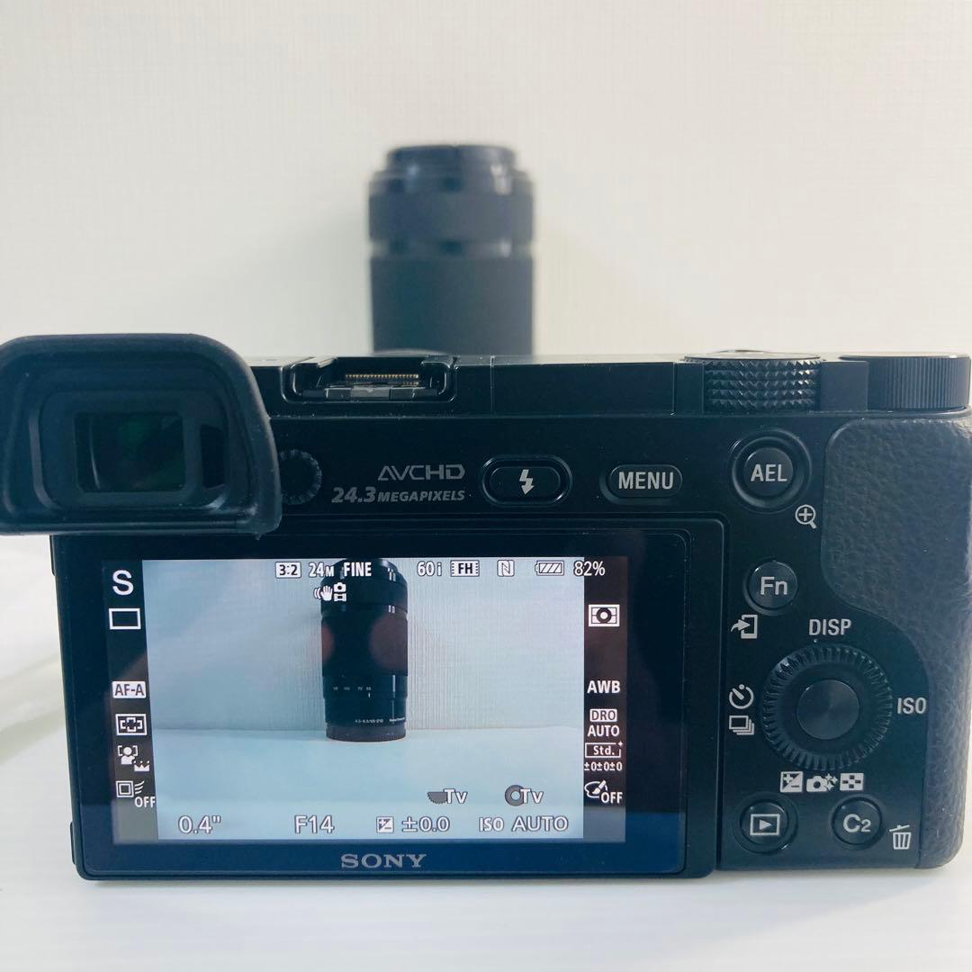 【美品】SONY α6000 ミラーレスカメラ ダブルズームレンズキット