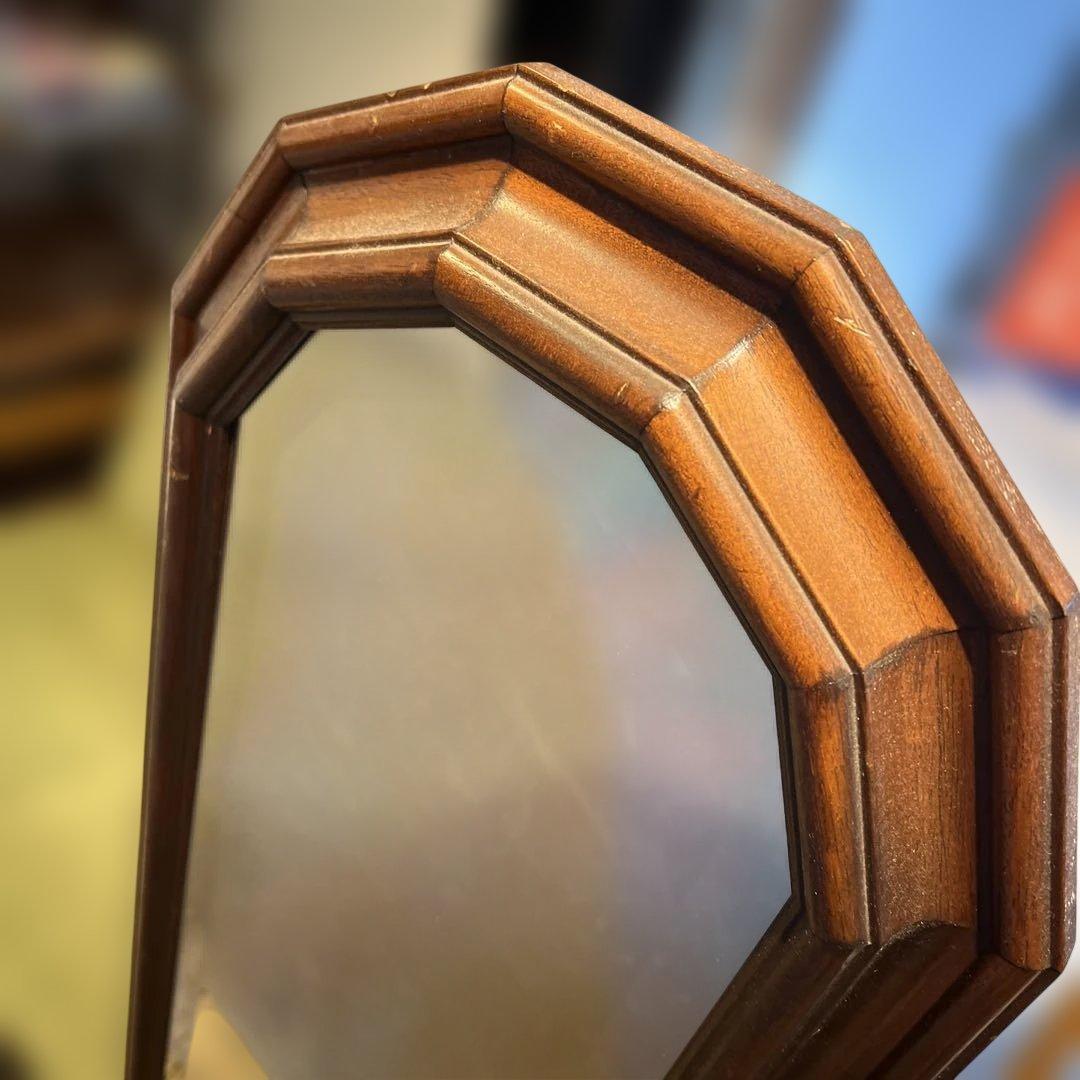 一点もの　木製フレーム　アンティーク風　ウォールミラー（姿見）　132㎝