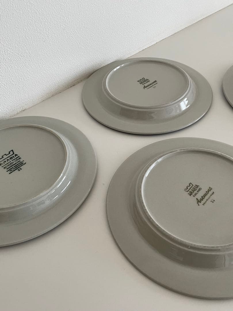 アラビア アネモネ皿4枚セット ヴィンテージ北欧