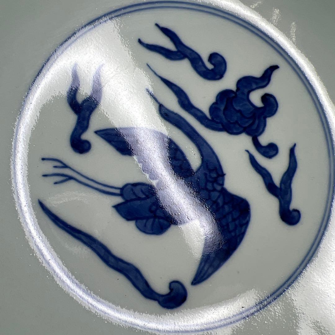 中国美術　景徳鎮　粉彩大鉢　共箱　口径約24㎝　東Y8-0310①