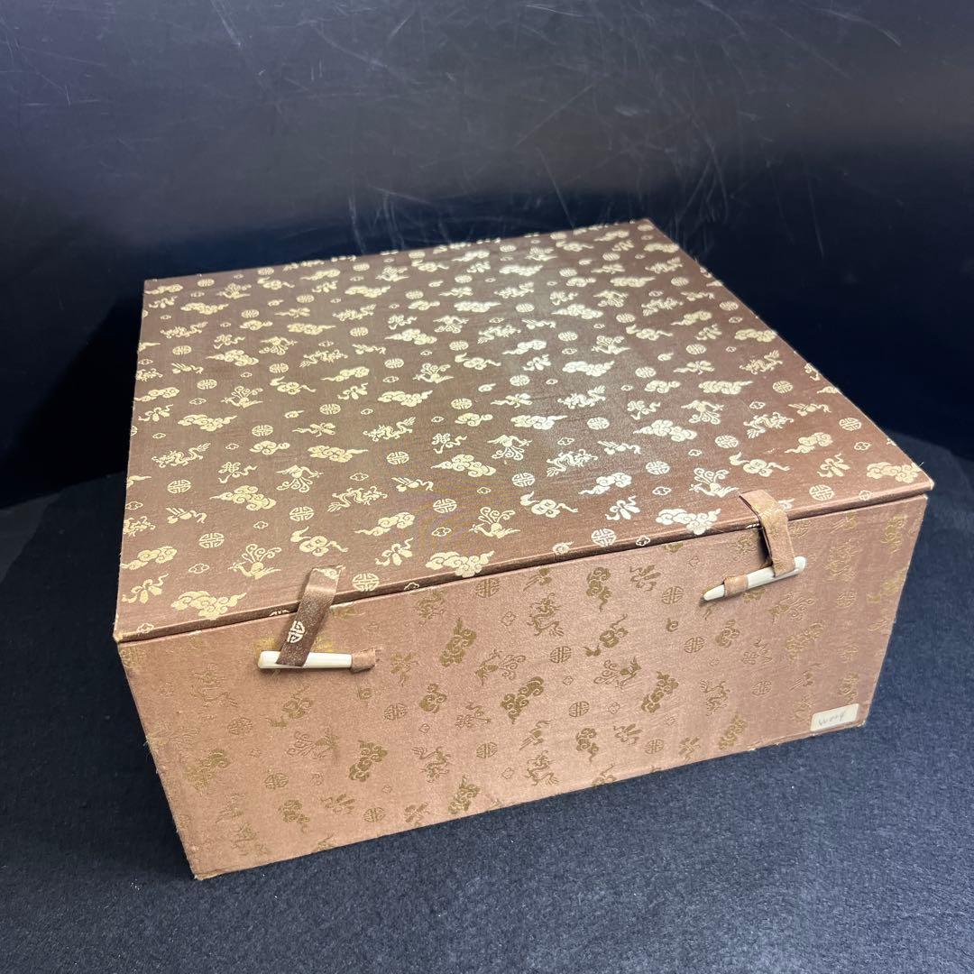 中国美術　景徳鎮　粉彩大鉢　共箱　口径約24㎝　東Y8-0310①