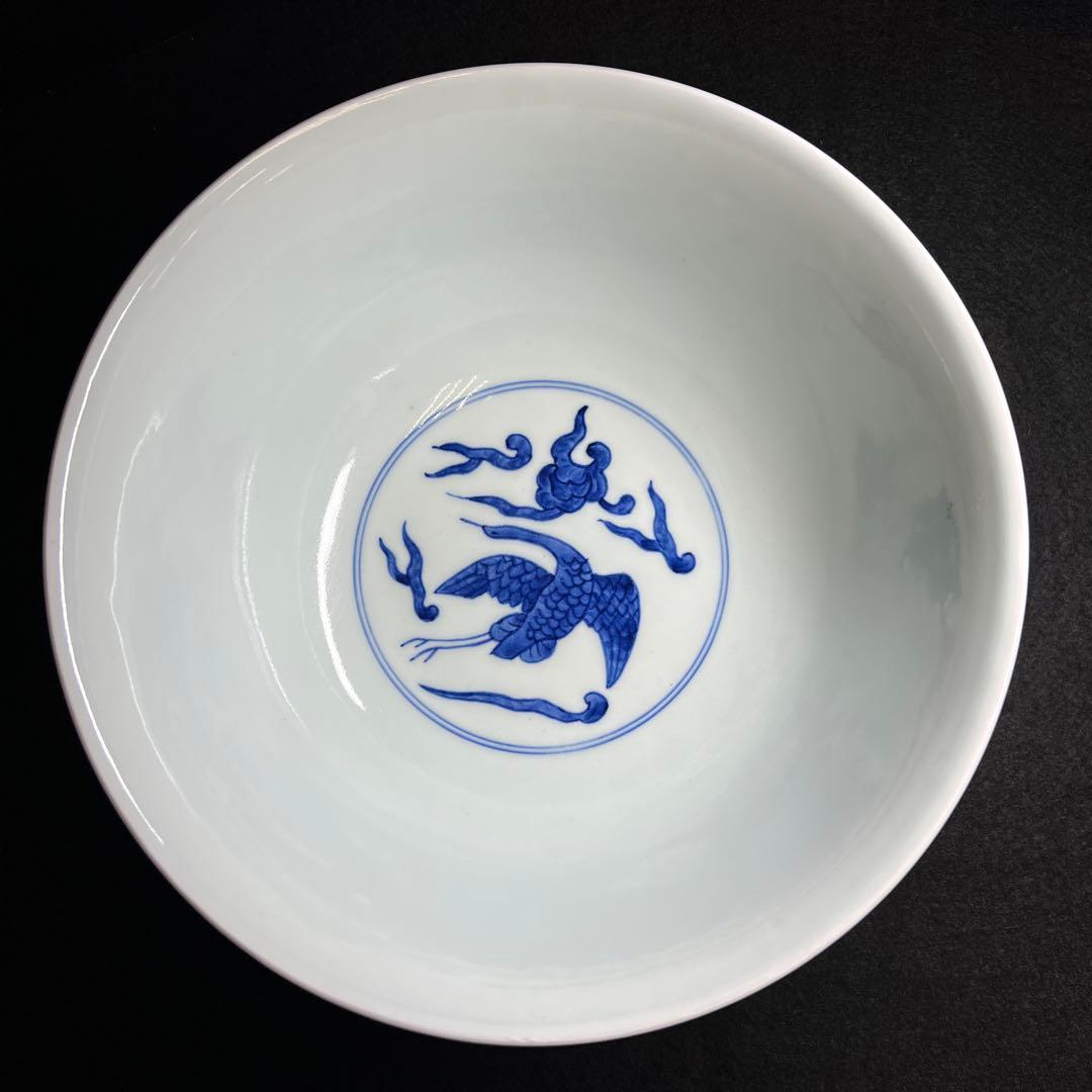 中国美術　景徳鎮　粉彩大鉢　共箱　口径約24㎝　東Y8-0310①