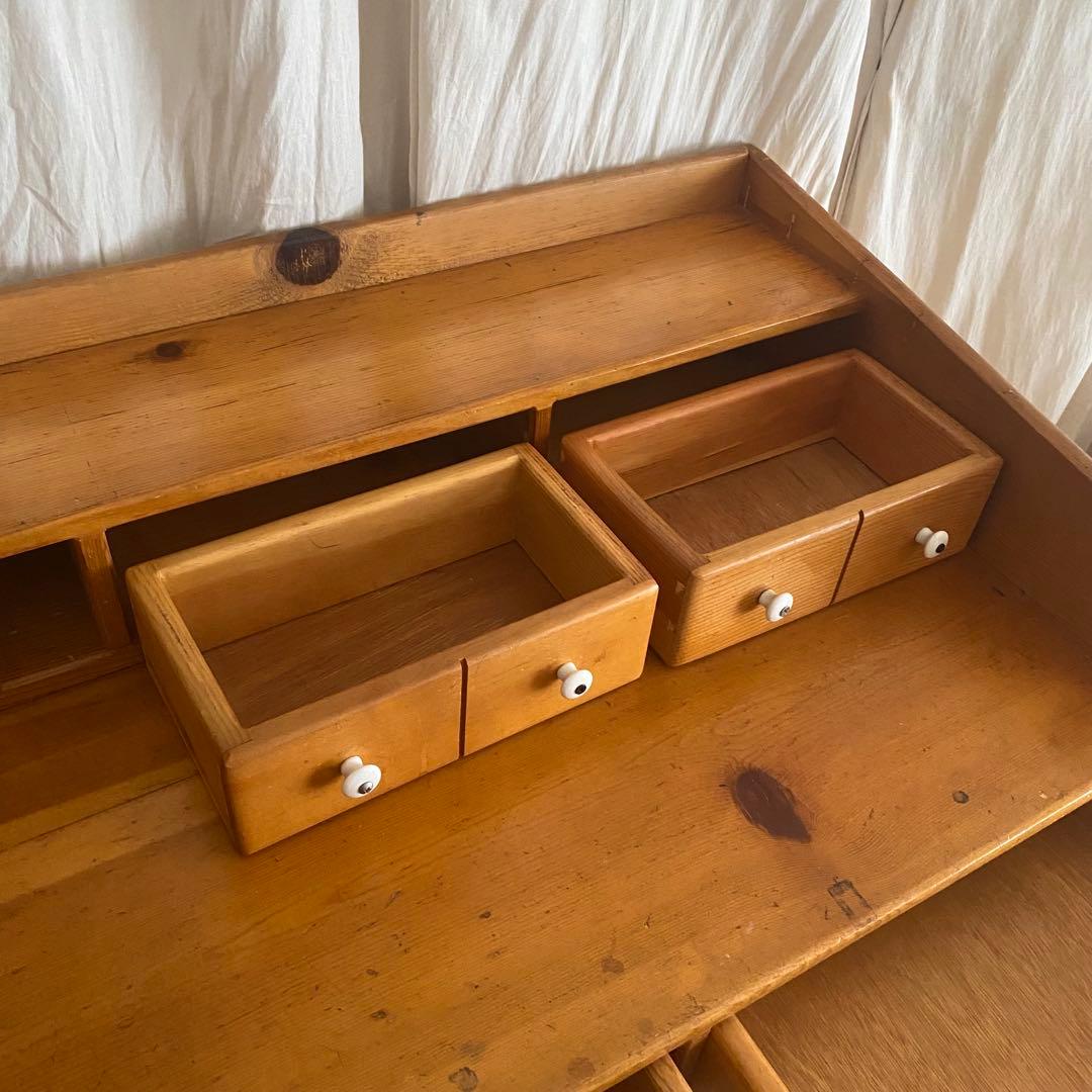 北欧　カントリー　アンティーク　デスク　机　作業台　フレンチカントリー　パイン材