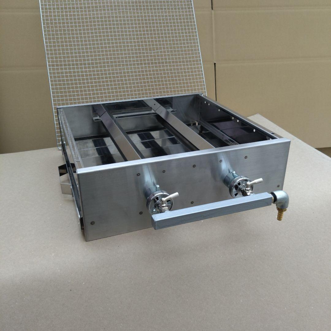 牡蠣小屋 魚介類 海鮮 焼き網 磯焼き ガスグリドル LPG グリラー 幅450