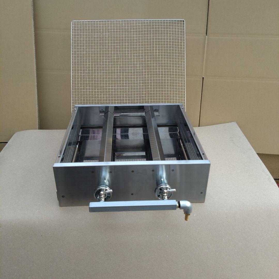 牡蠣小屋 魚介類 海鮮 焼き網 磯焼き ガスグリドル LPG グリラー 幅450